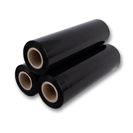 Folia stretch minirap 1.0 kg | 23 µm | 25 cm | fi38 | czarna