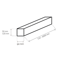 Stopa paletowa tekturowa PallRun® szer. 90 mm | wys. 50–120 mm | dł. 11–600 cm | brązowy