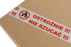 Taśma pakowa z nadrukiem | AKRYL | 48×50 | OSTROŻNIE NIE RZUCAĆ