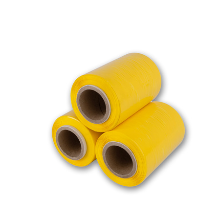 Folia stretch minirap 0.25 kg | 23 µm | 10 /10.6 cm | fi38 | żółta