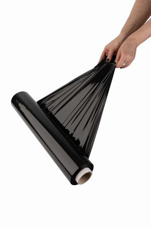 Folia stretch ręczna 3.0 kg (2,5 kg netto) | 23 µm | czarna