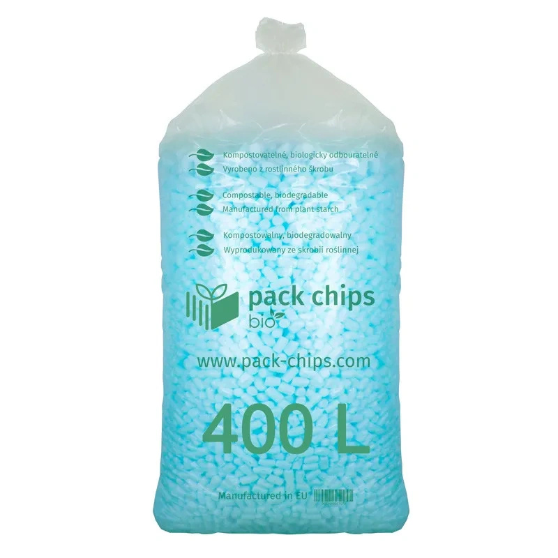 Wypełniacz skrobiowy Pack Chips Bio niebieski - worek 400 l