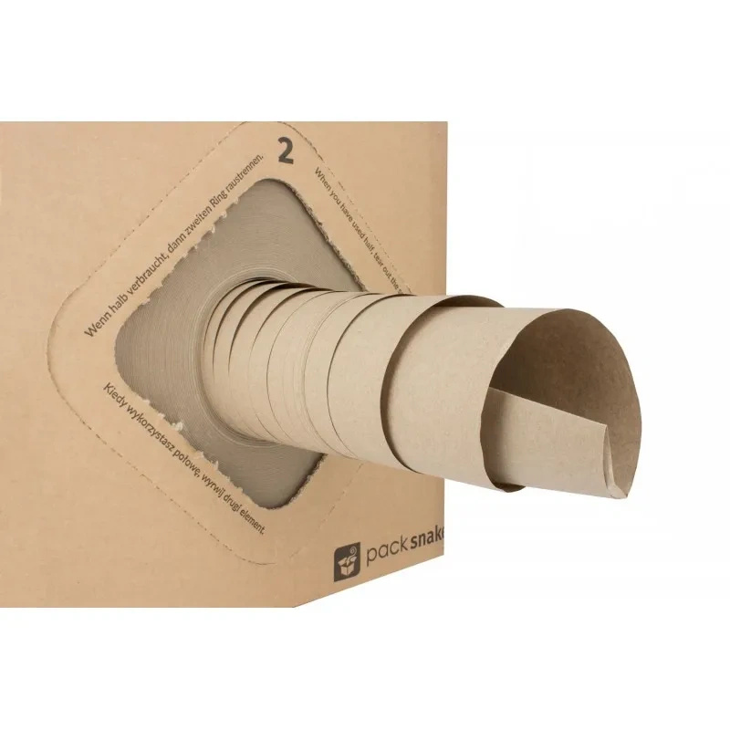 Wypełniacz Packsnake - papier uformowany w gniazda wypełniające karton