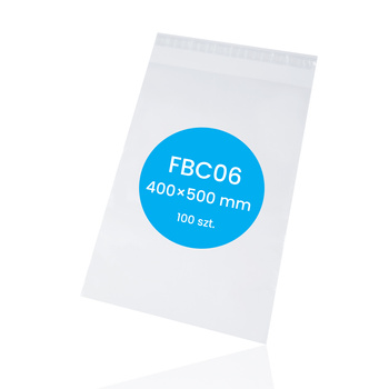 Przezroczyste foliopaki kurierskie FBC06 | 400x500 mm | clear | 100 szt.